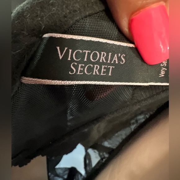 Victoria’s Secret Black Rhinestone Strap Pushup Corset Bra Top 38DD😍 - Picture 5 of 12